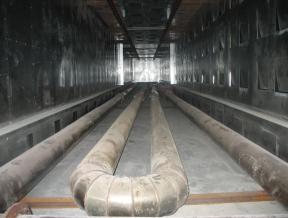 煤、生物顆粒加熱固化爐內(nèi)部